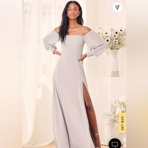 Beautiful off the shoulder sleeved dress